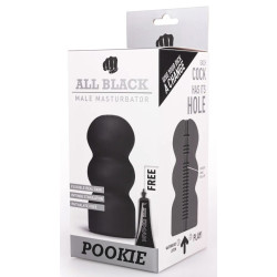 All Black Male Masturbator Masturbateur souple ABM06 Pookie 16cm